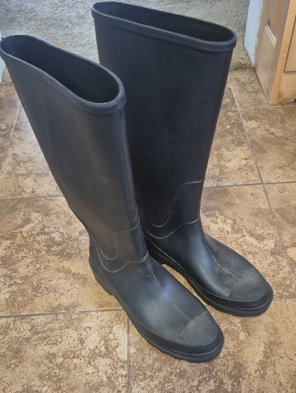 Men's Tall Black Waterproof Rain & Snow Boots